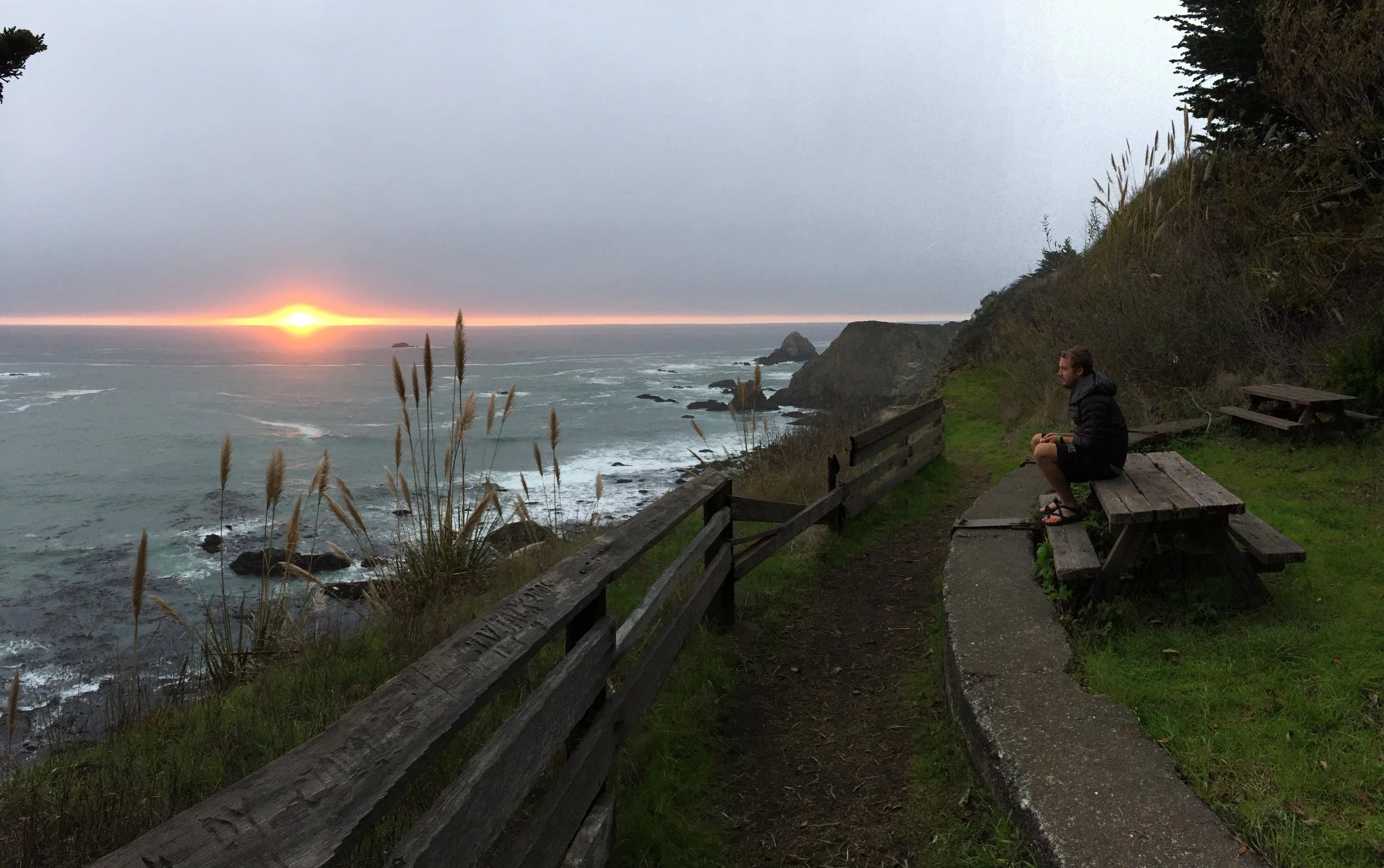 Enjoying a sunset in Elk, California.