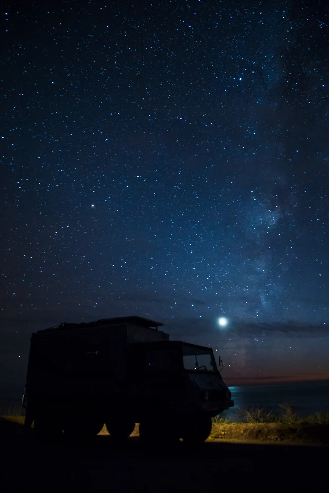 Just before we were ran off, Chelsea got out her tripod to start shooting some night photos. Quite nice!