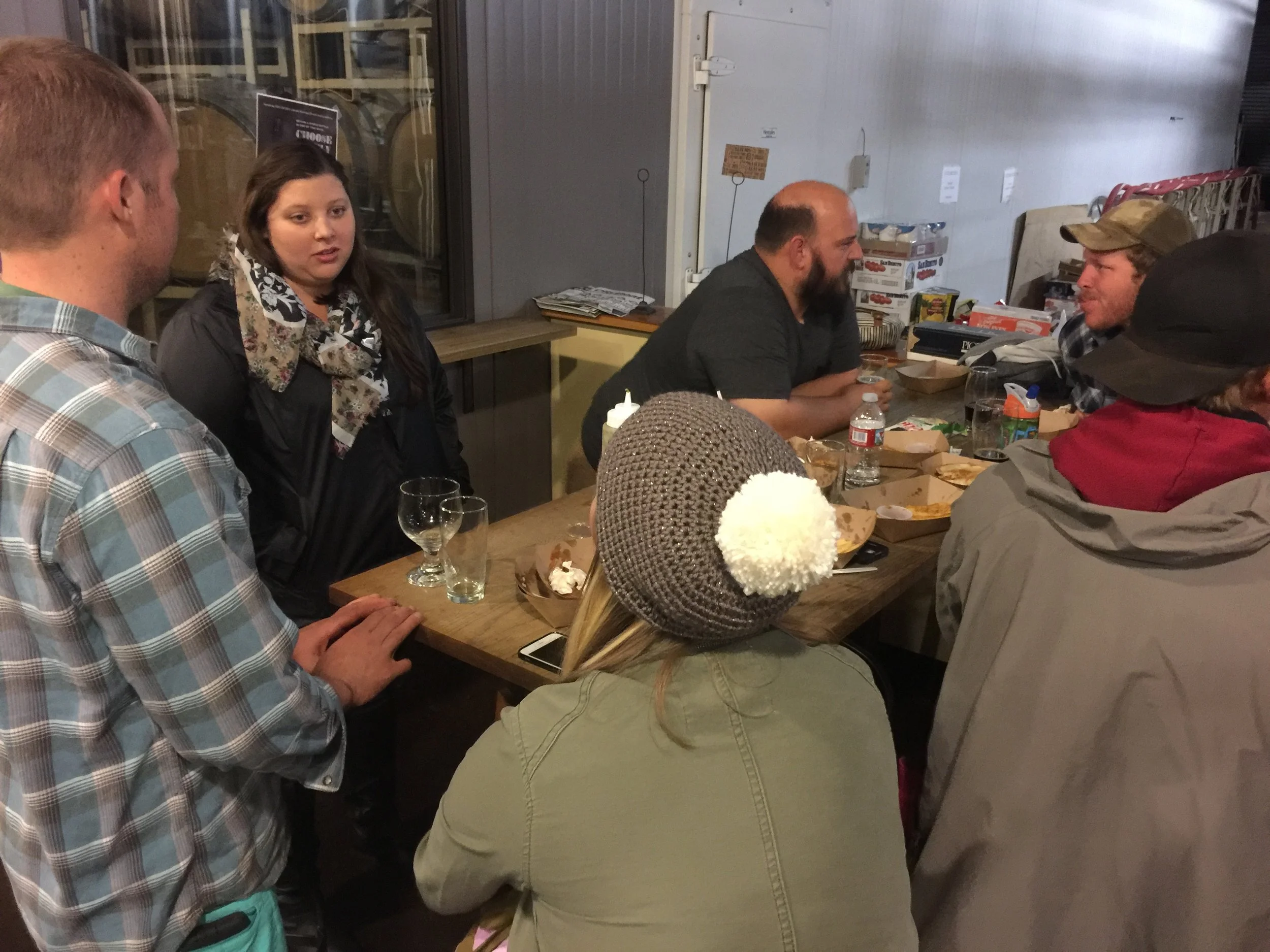 At one of San Diego's many, fantastic breweries with some of Chelsea's many, fantastic friends.