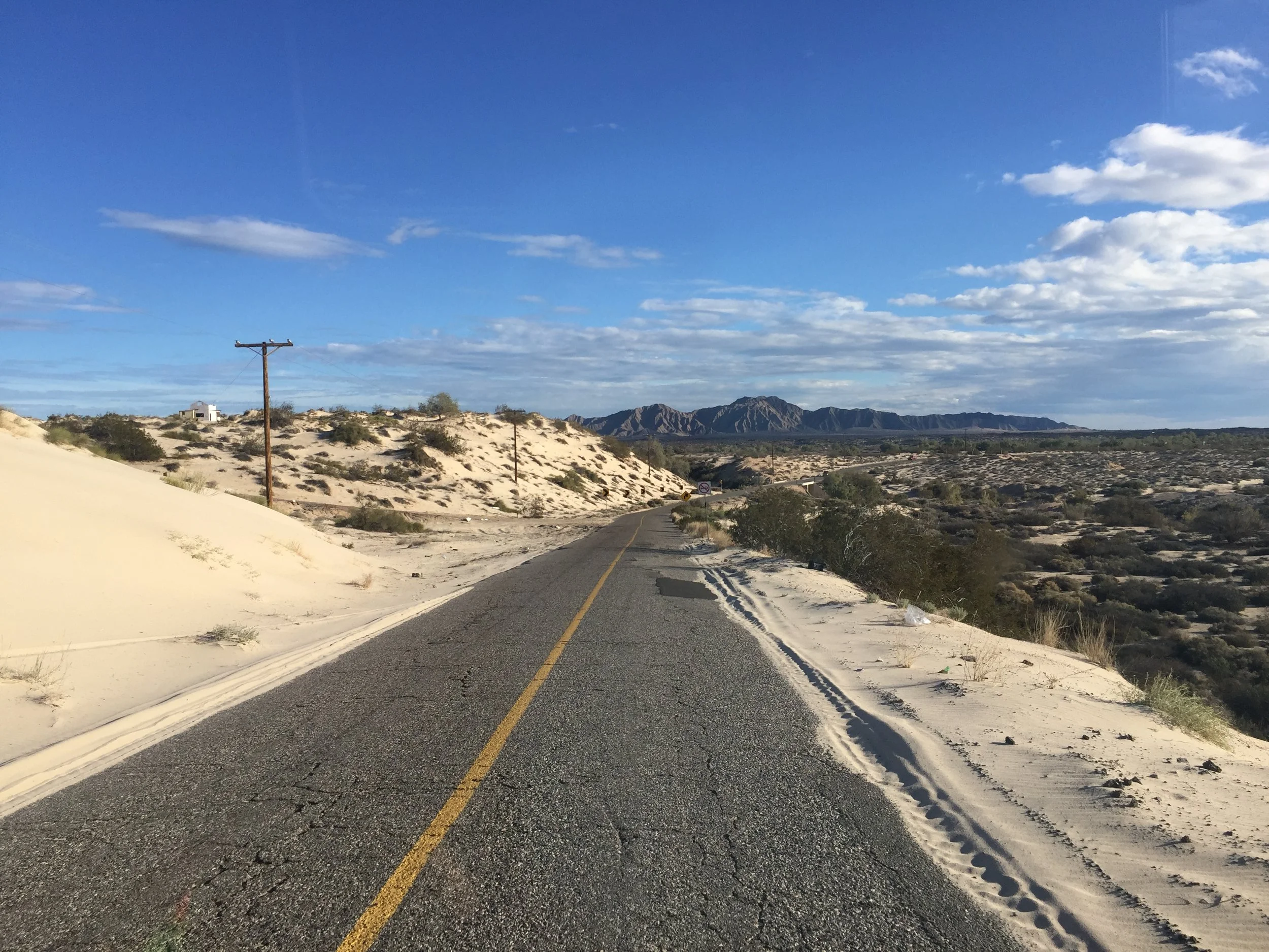 Desert mixed with beach in Baja California.