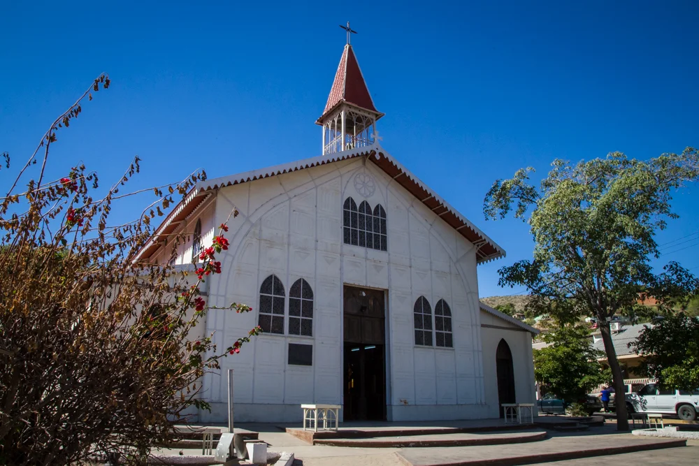 The Iglesia de Santa Bárbara , a church designed by Alexandre-Gustave Eiffel. 