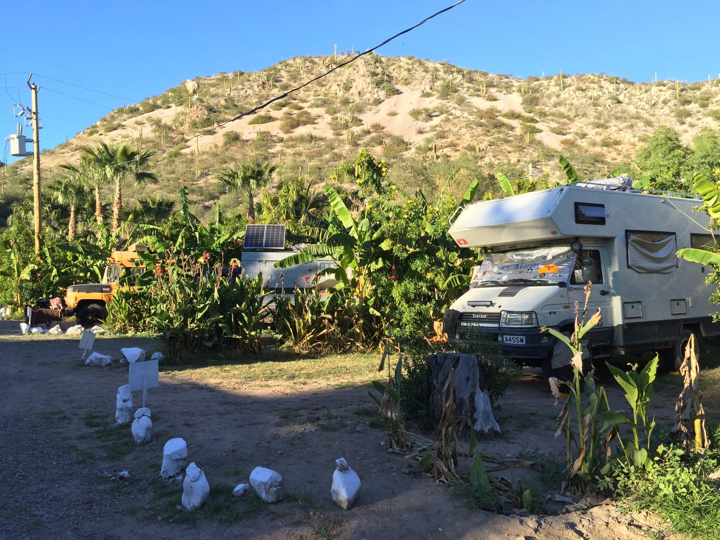 From right to left: the Iveco, Little Foot, and the temporarily non-op school bus, home of the team Aussie.