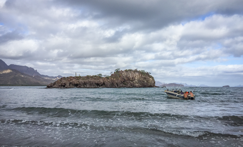 I had to help Rod launch his boat the next morning as a northerly wind blew in.