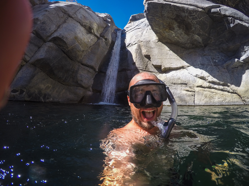 Snorkeling by the Falls.