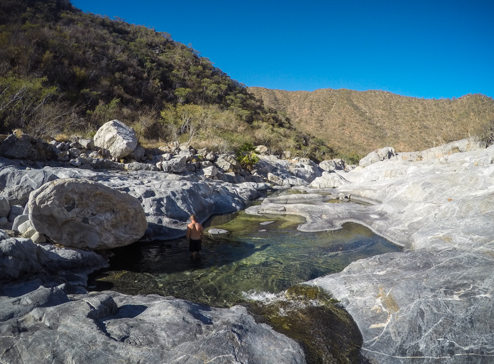 The water was shallow, but refreshing at Boca de la Sierra.