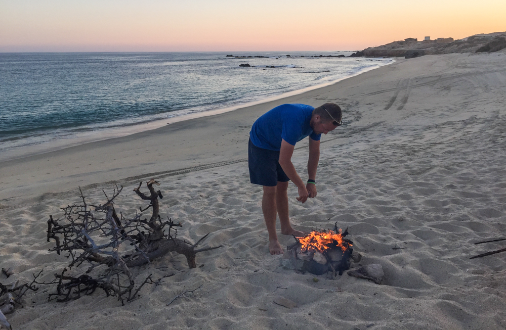 Cooking with free fuel.