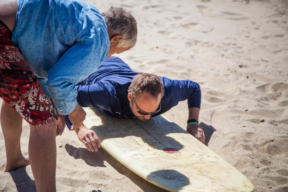 Surfing was much drier than i thought it would be.