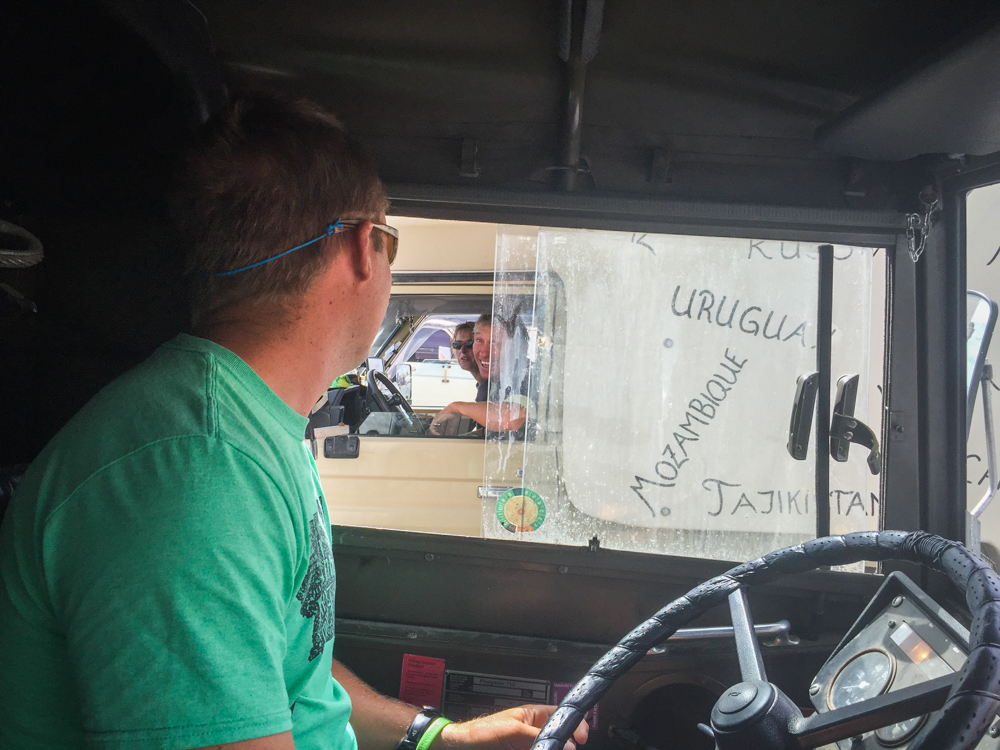 Johan and Christa cheering us on.
