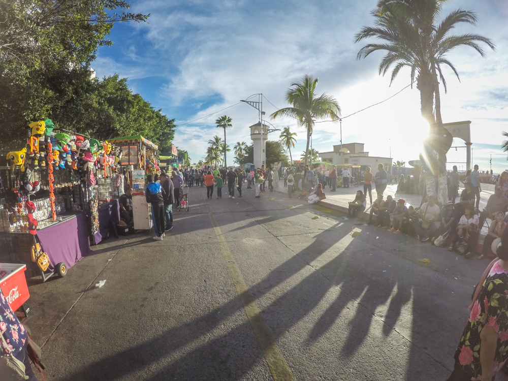 The parade route was also the party route. But the party was really, really family friendly.