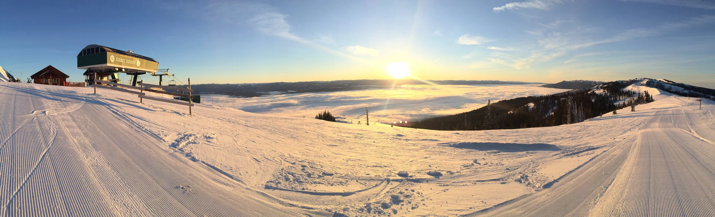 A beautiful sunrise view from the summit of Tamarack during one of Christian’s patrol shifts.