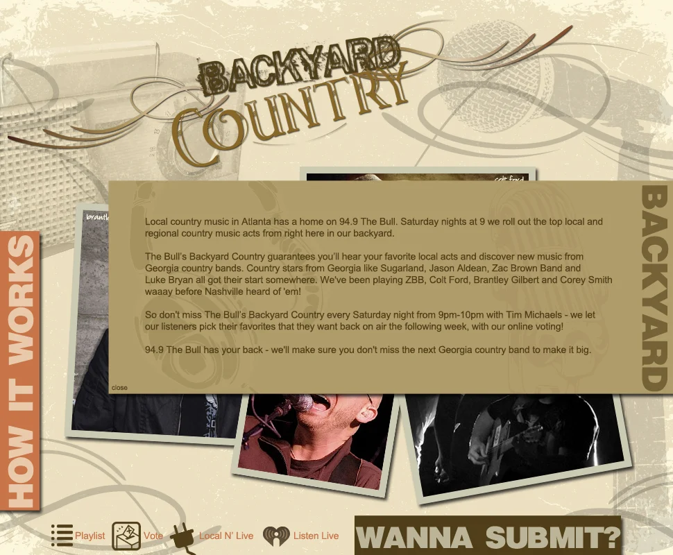 Backyard Country Microsite