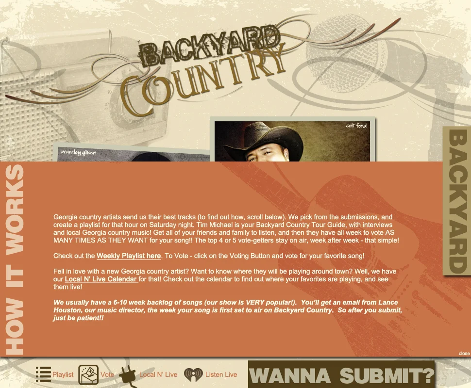 Backyard Country Microsite