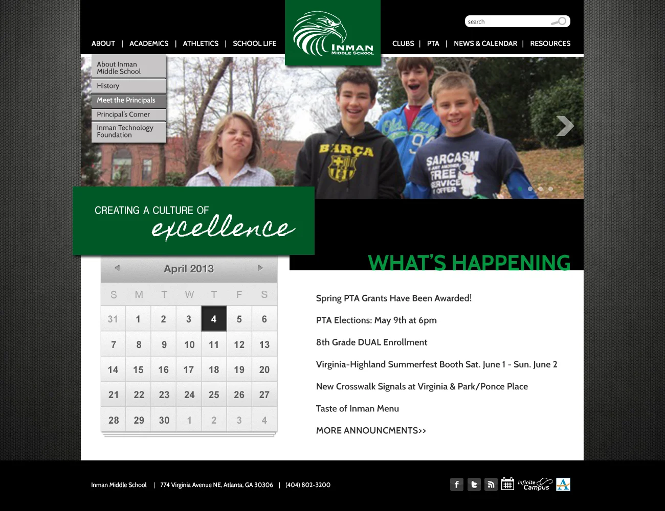 INMAN PARK MIDDLE SCHOOL WEBSITE DESIGN