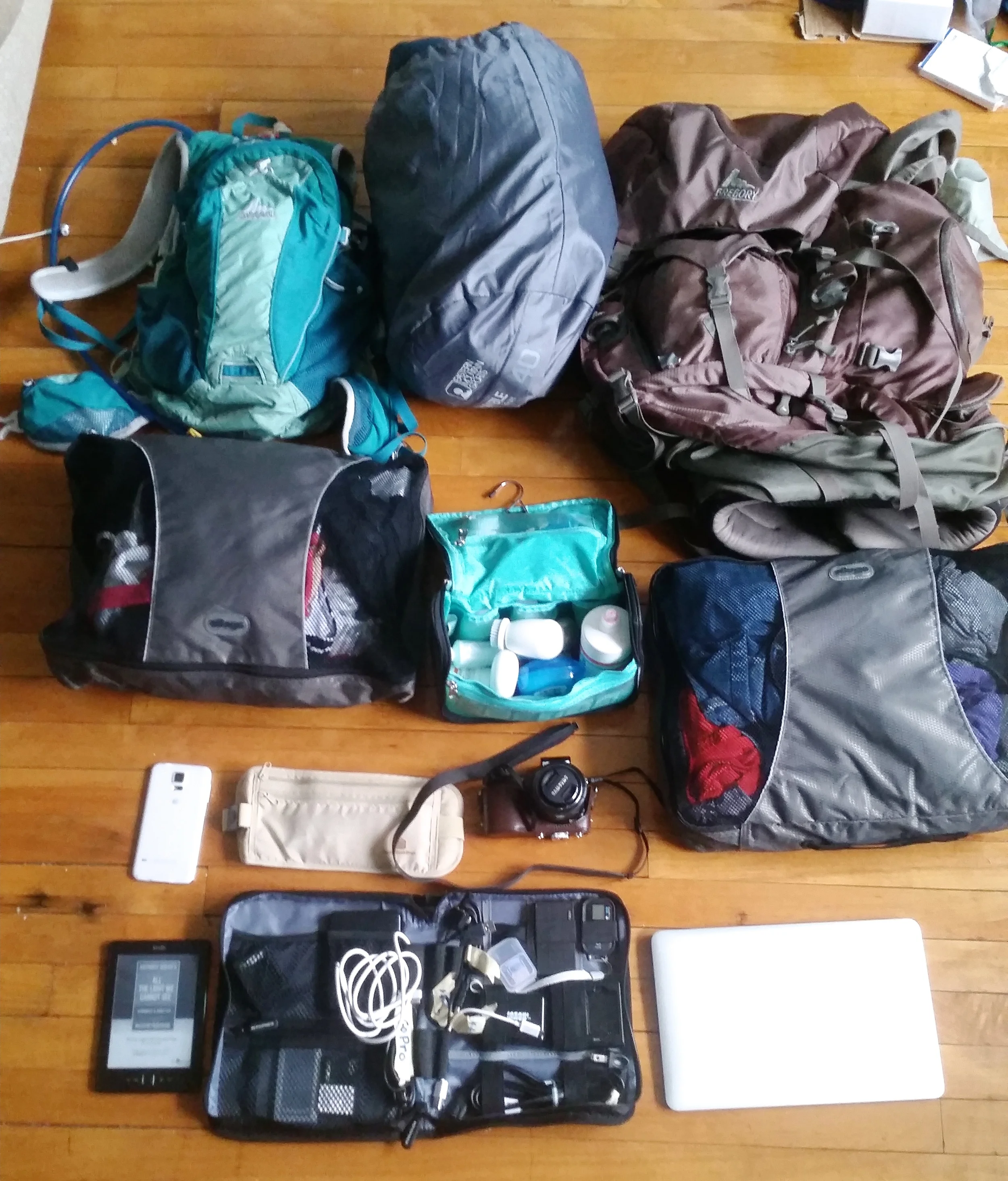 All the essentials--clothing, toiletries and electronics
