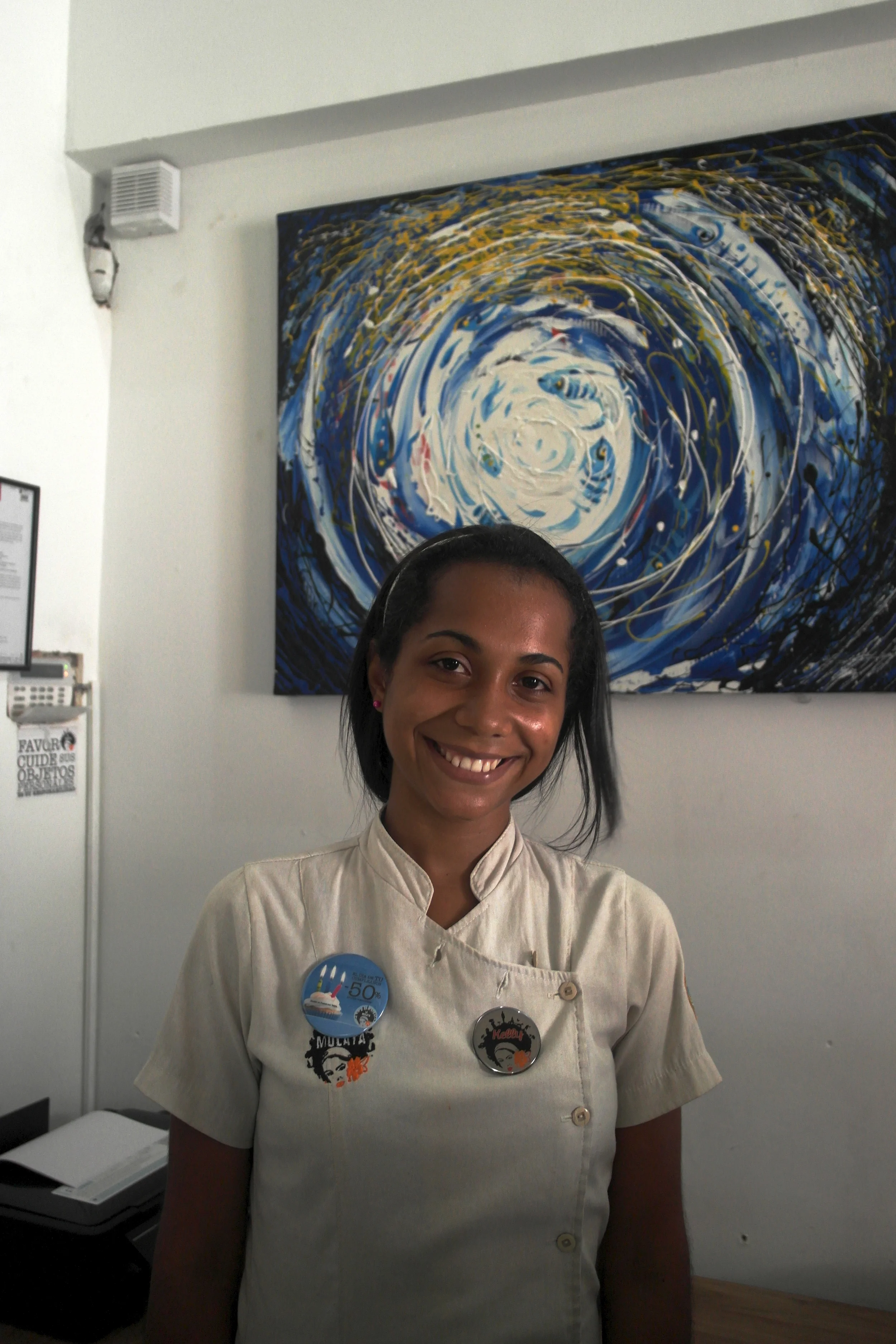 Lovely waitress at La Mulata