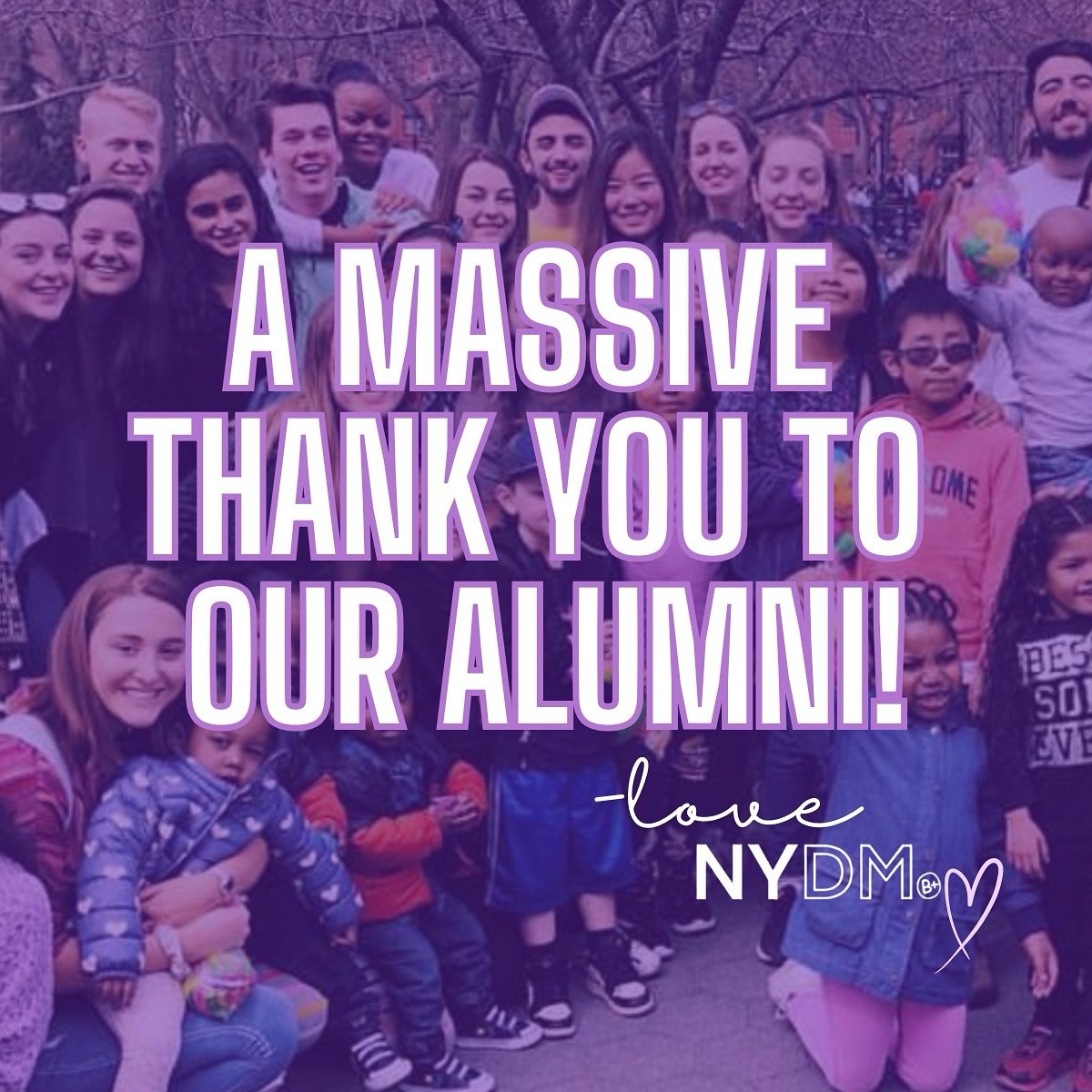Thank you to all of our NYU x NYDM alumni! Without you all, NYDM would not be the organization it is today💜 NYDM appreciates every single alumni and we want to get to know all of you better. We have seen the impact that you still have on this organi