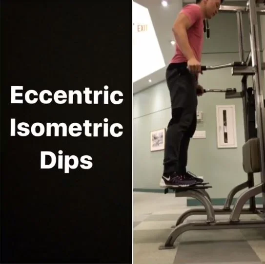 Eccentric Isometric Dips