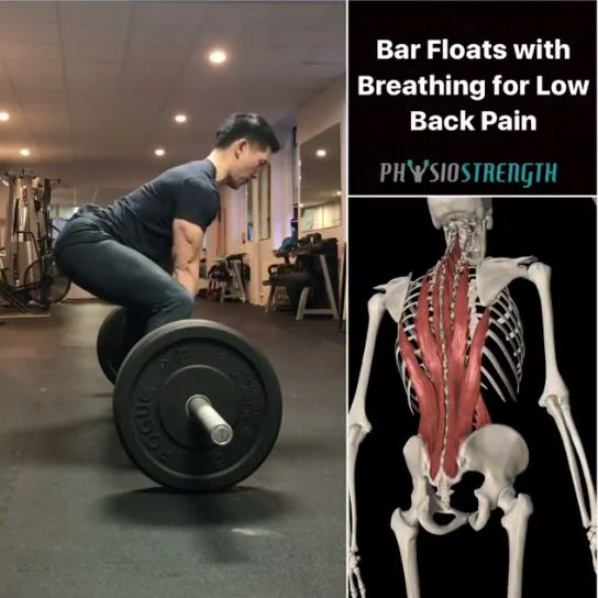 Bar Floats with Breathing for Low Back Pain