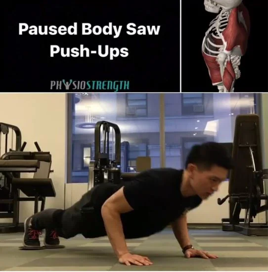 Paused Body Saw Push-Ups