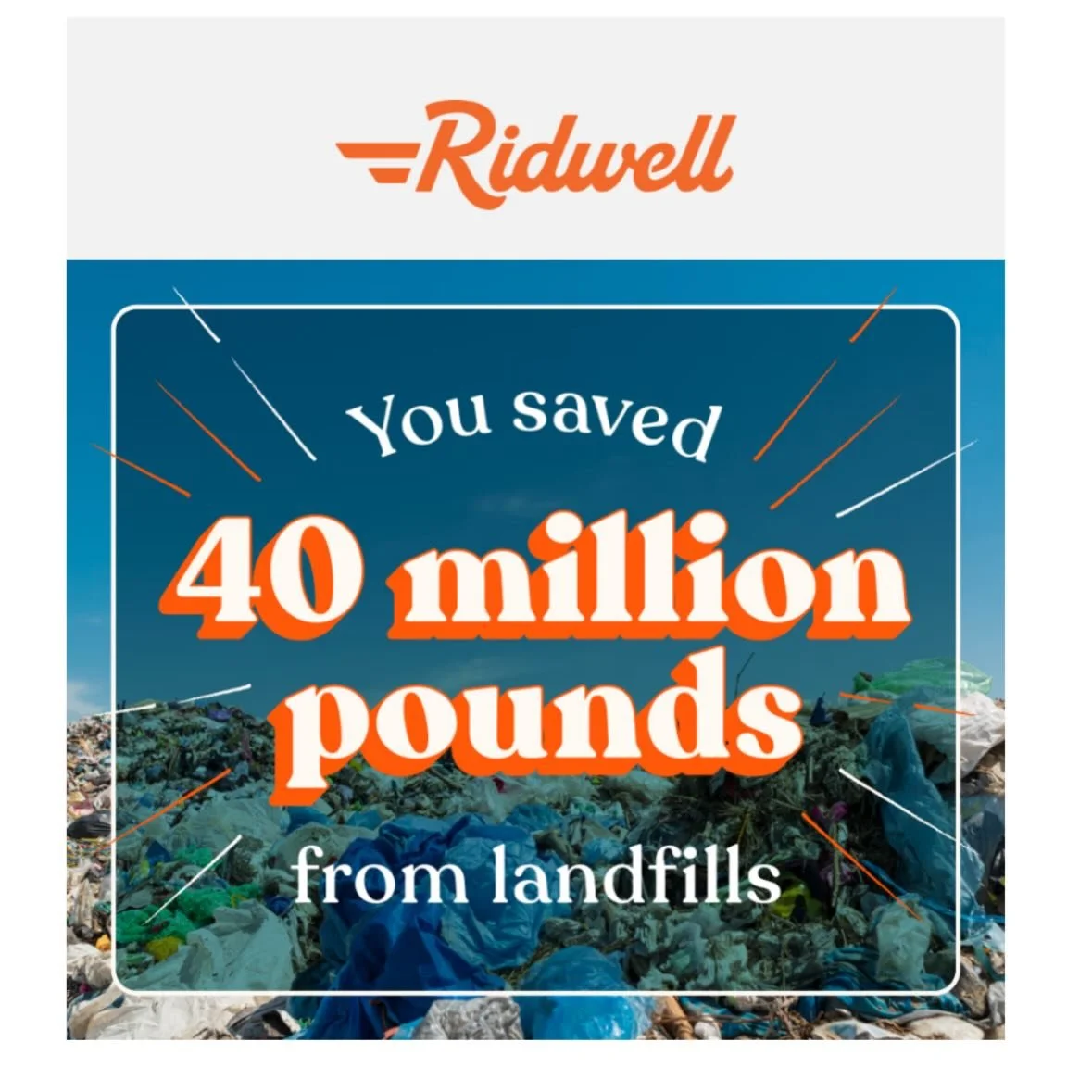 It&rsquo;s a good day to be a @getridwell member! Since January 1, 2026, the Ridwell community has diverted 1.2 million pounds of waste from the landfill. 

With a shared goal of 50 million pounds by the end of 2026, Ridwell members are doing their p