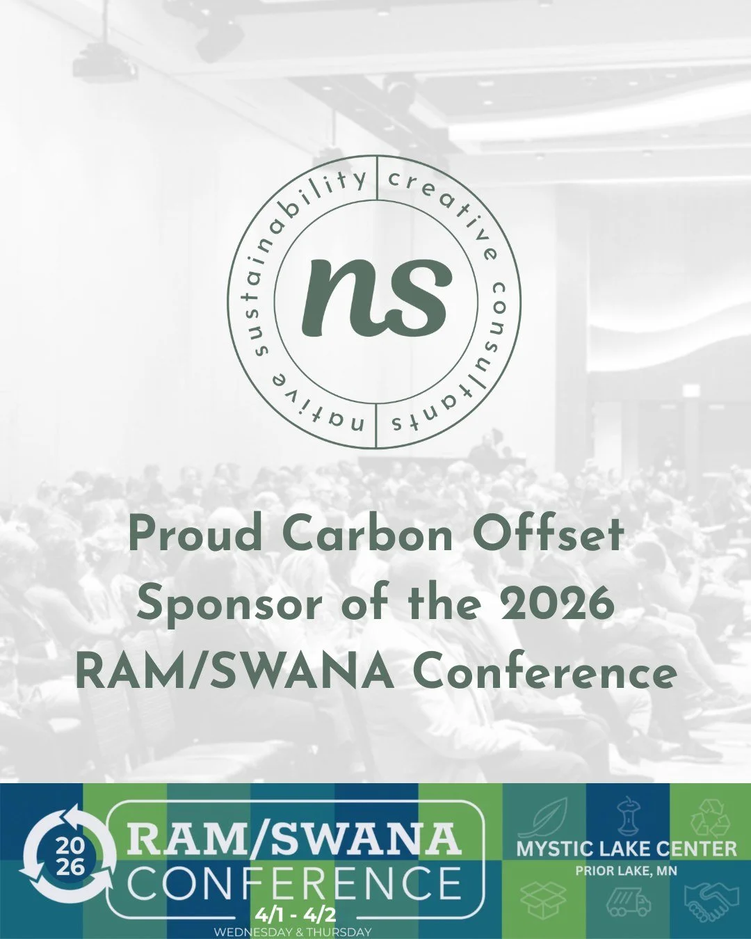 The RAM/SWANA Conference takes place this week! We are proud to be back sponsoring carbon offsets through @greencitiesaccord this year. 

We look forward to seeing everyone at Mystic Lake Center - an entity of the @shakopeedakota community who just s