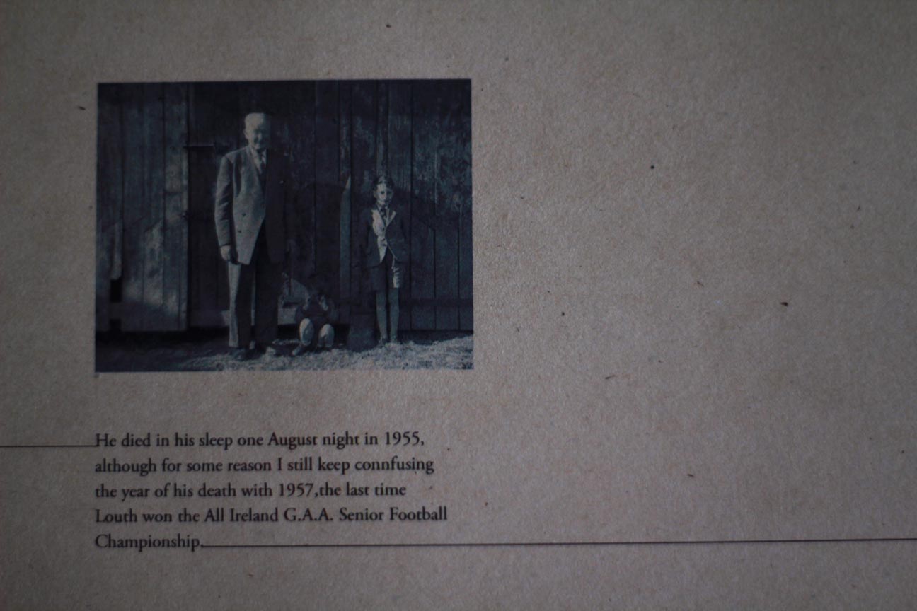 It is a beautiful description of a young boys memory of his family. Depicting his surroundings and the return of his Grandfather from New York.