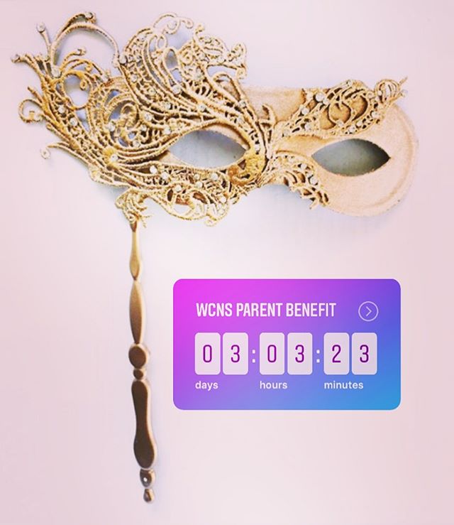 We can&rsquo;t wait to see our WCNS parents at the &ldquo;Moonlight Masquerade&rdquo; Parent Party &amp; Benefit on Saturday! Don&rsquo;t be late because we have amazing items and experiences on the auction block: ✈️ 🏨 🥘 🍾 🎥 🍿 🍦 🏈 🍹 ⚾️ 💅🏼