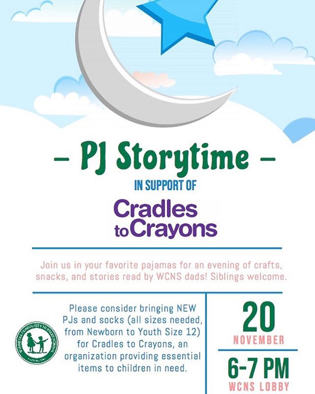 If you&rsquo;re out doing errands today, pick up a PJ set and some warm socks (Newborn to Youth Size 12) for our PJ Storytime donation drive this week!