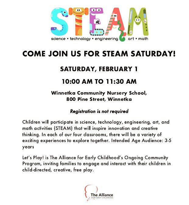 Stop by anytime between 10 and 11:30 on Saturday morning  to get your family&rsquo;s STEAM fix! @theallianceforec 🎨 🧲🔬🦠🖼🧐👩🏻&zwj;🔬👨🏼&zwj;🎨🧑🏾&zwj;🏭👨🏼&zwj;🚀
