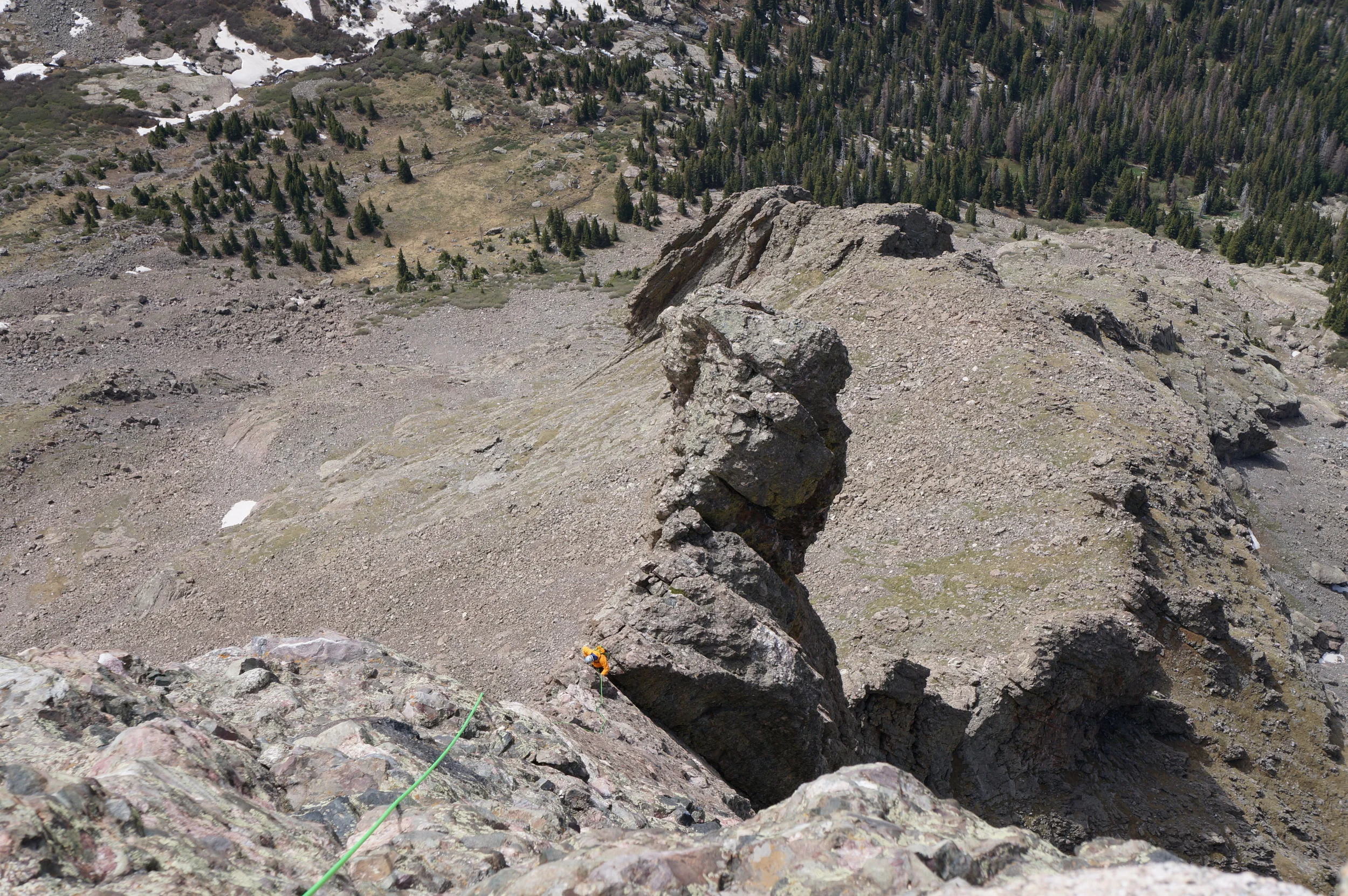 Grant Carnie midway up "The Prow," on Kit Carson