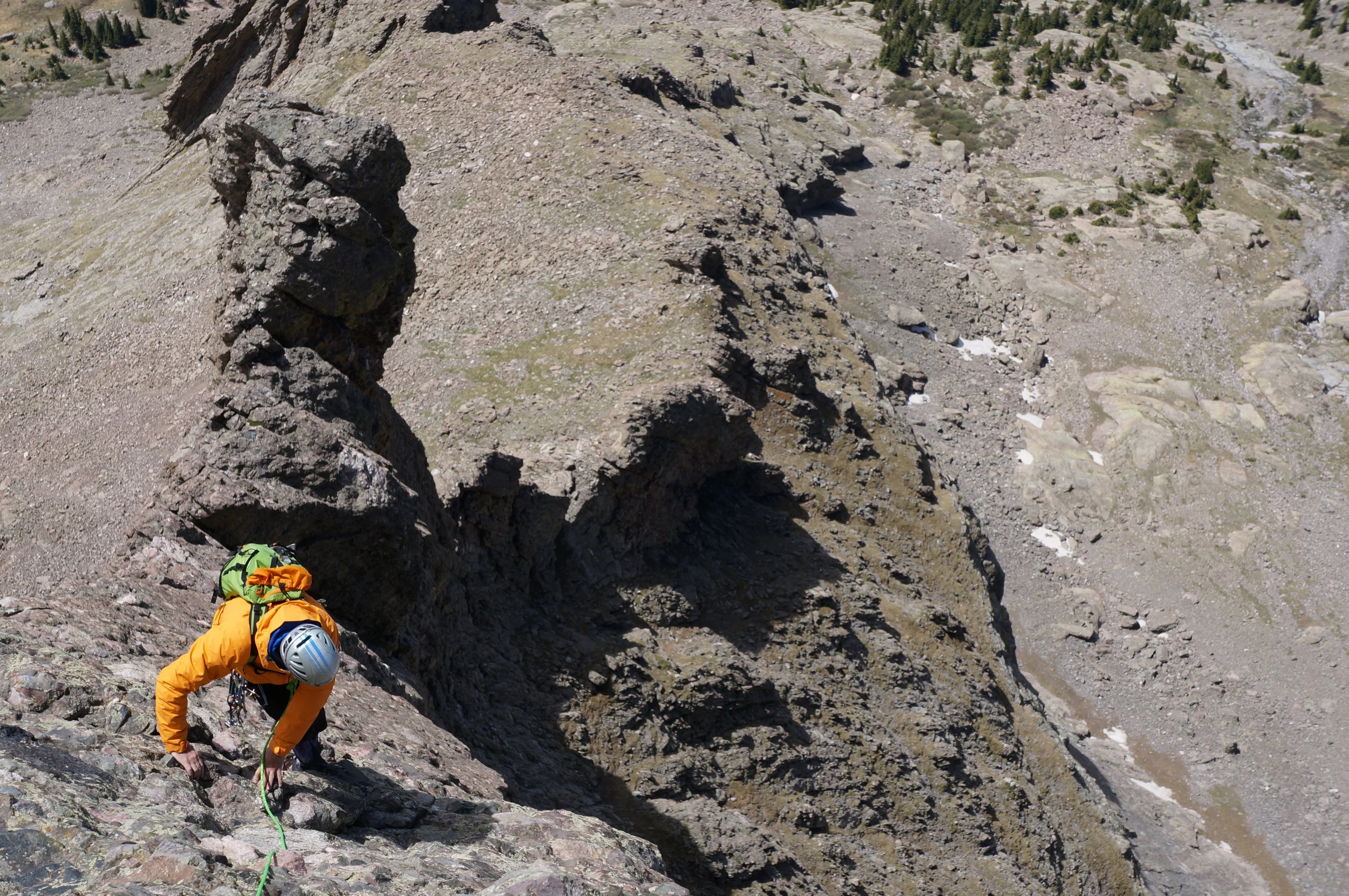 Amazing exposure high on Kit Carson's "Prow"