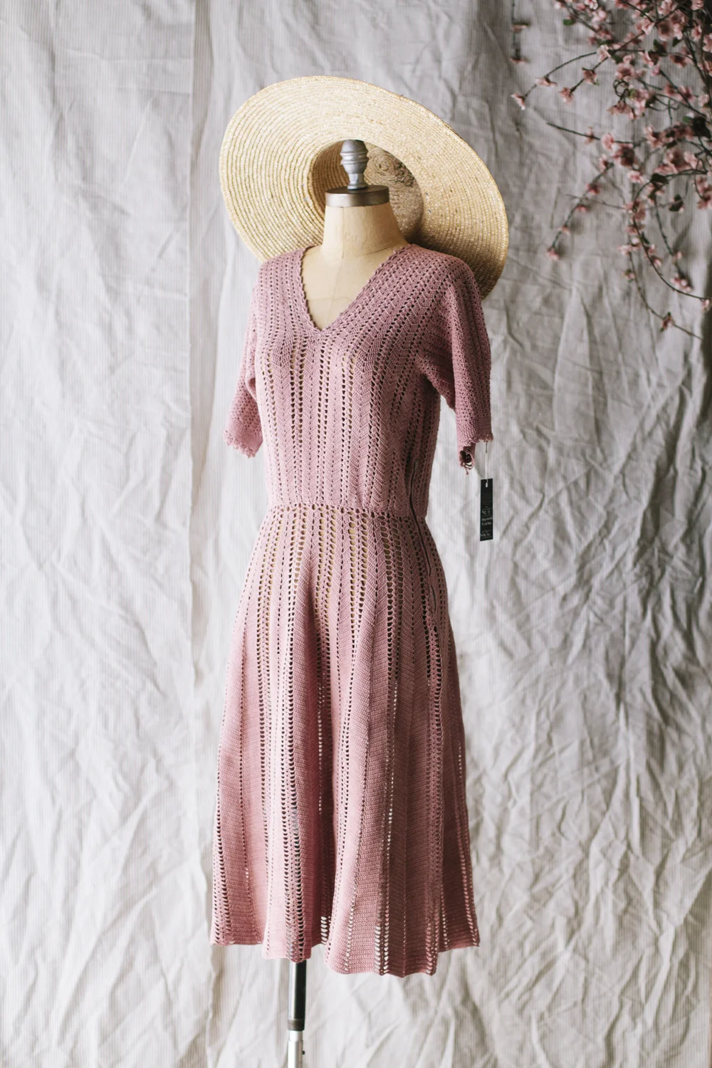 1930s CROCHETED DRESS — Velour