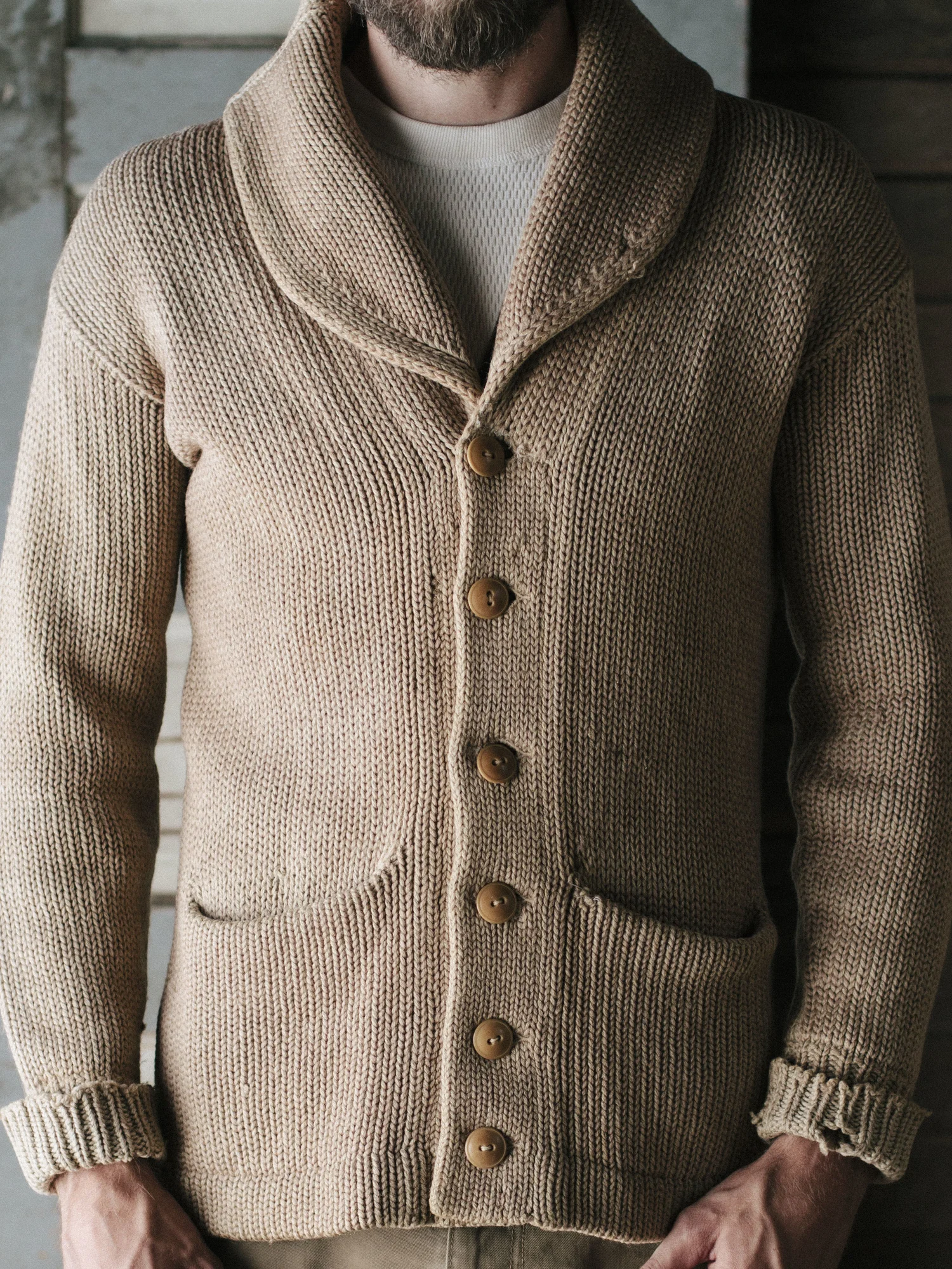 EARLY SHAKER KNIT CARDIGAN — Velour