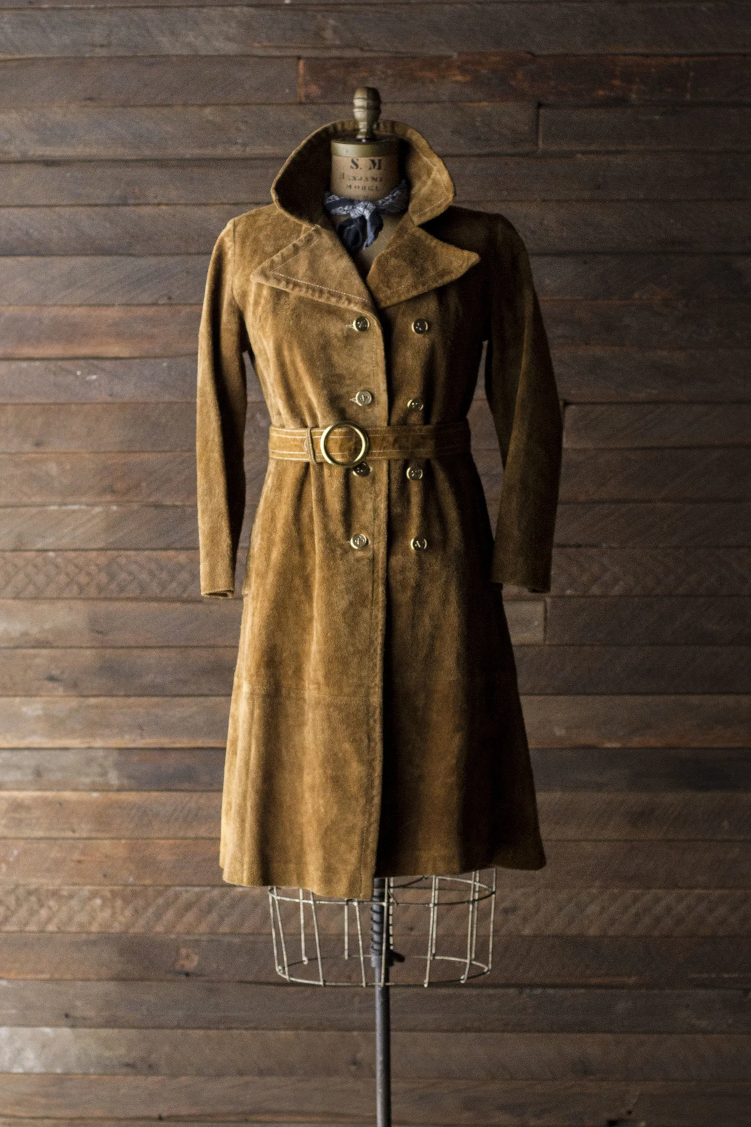 70s SUEDE TRENCH COAT — Velour