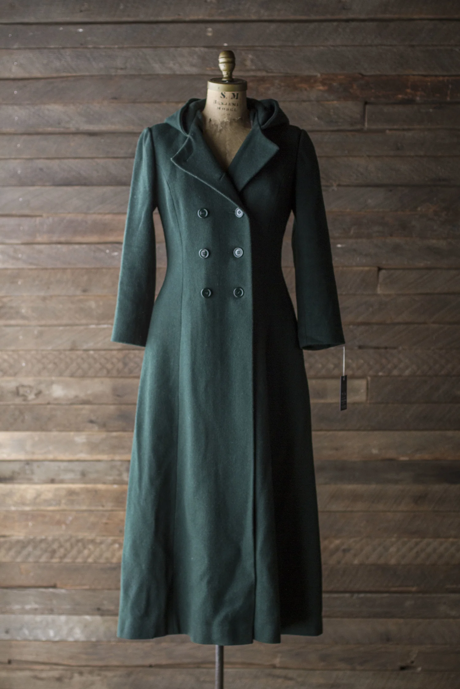 FOREST WOOL HOODED COAT — Velour