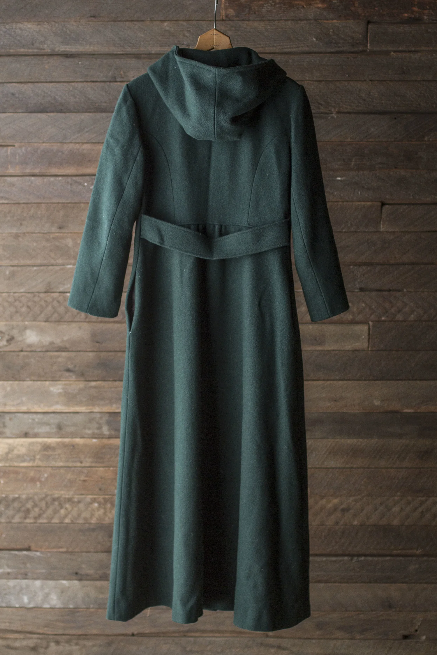 y's WOOL MOSSER HOODED COAT DRESS ワイズ 中古・古着通販】Y's (ワイズ) WOOL MOSSER HOODED COAT DRESS