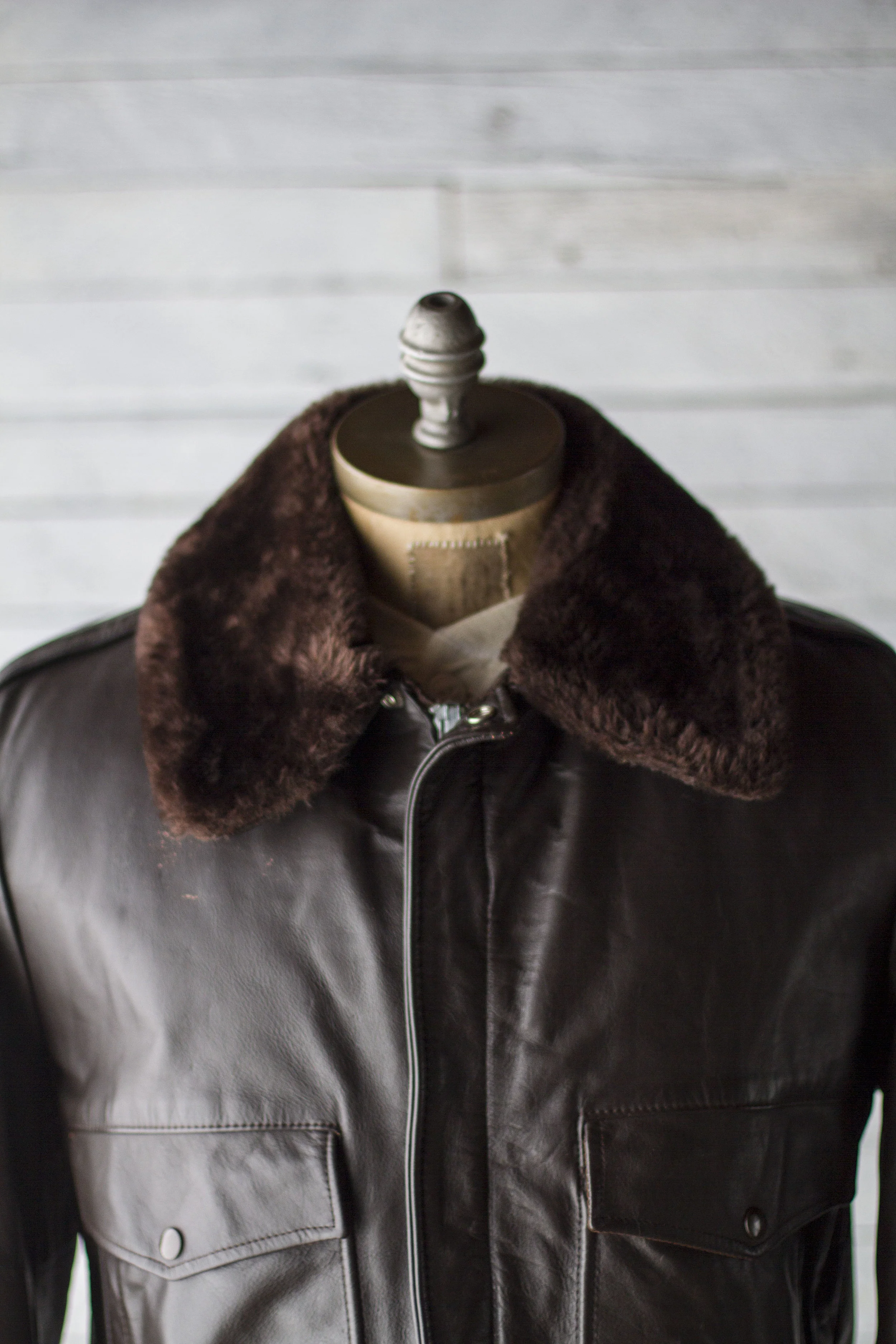 SEARS LEATHER SHOP G-1 BOMBER — Velour