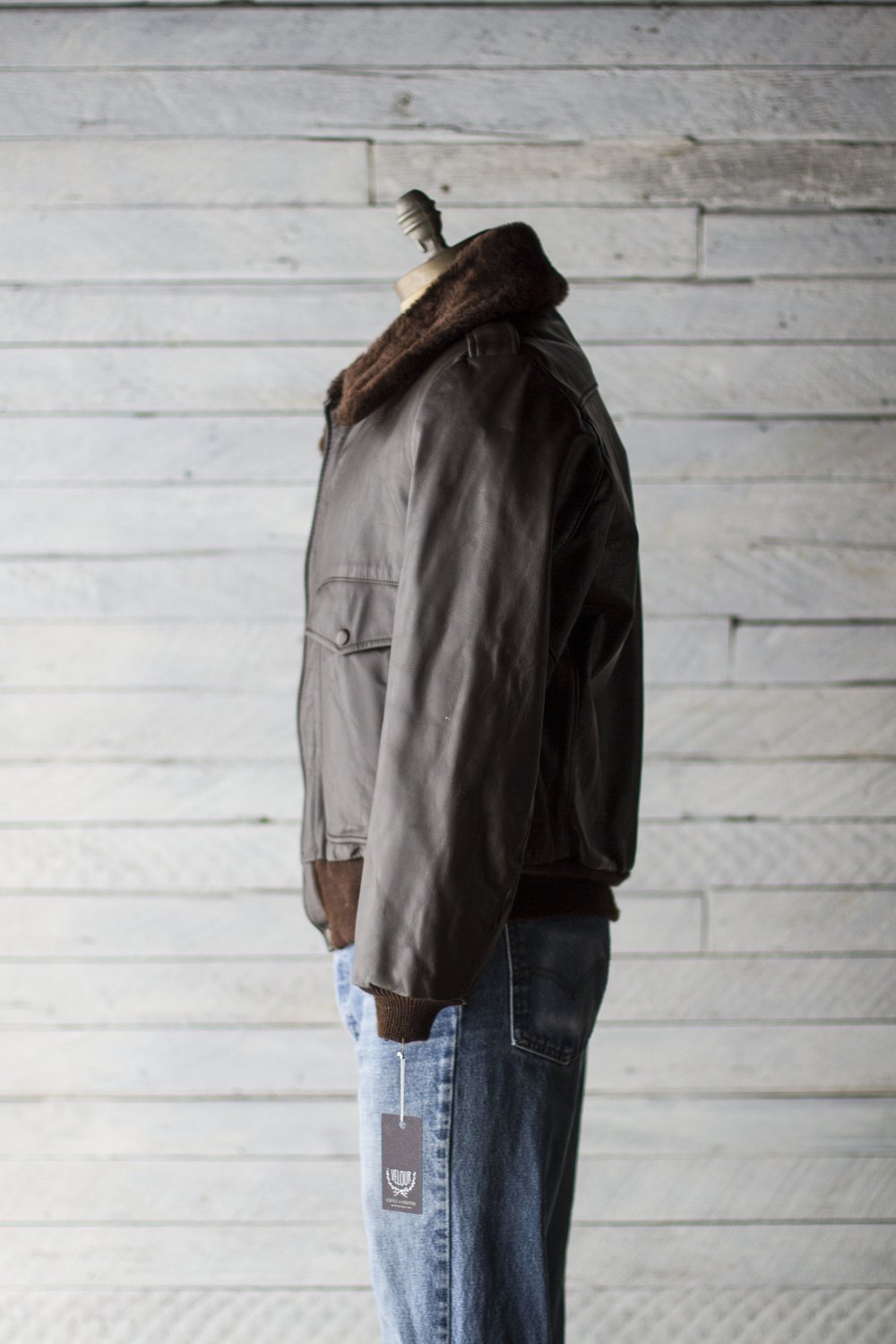 SEARS LEATHER SHOP G-1 BOMBER — Velour