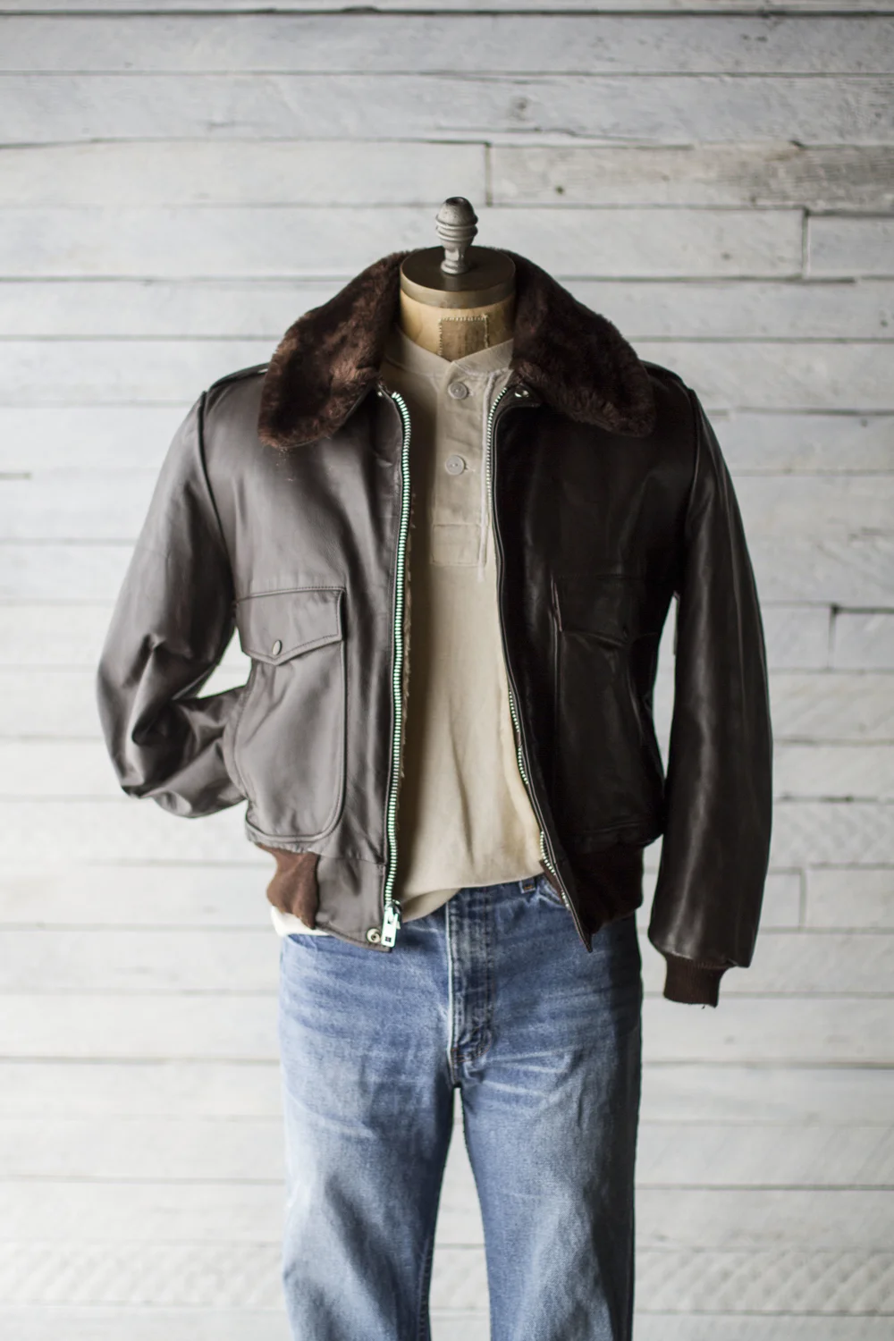 80年代 Sears G-1タイプ leather jacket SEARS LEATHER SHOP G-1 BOMBER — Velour