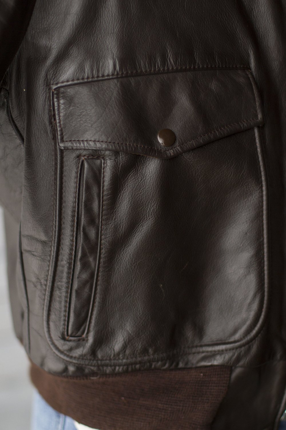SEARS LEATHER SHOP G-1 BOMBER — Velour