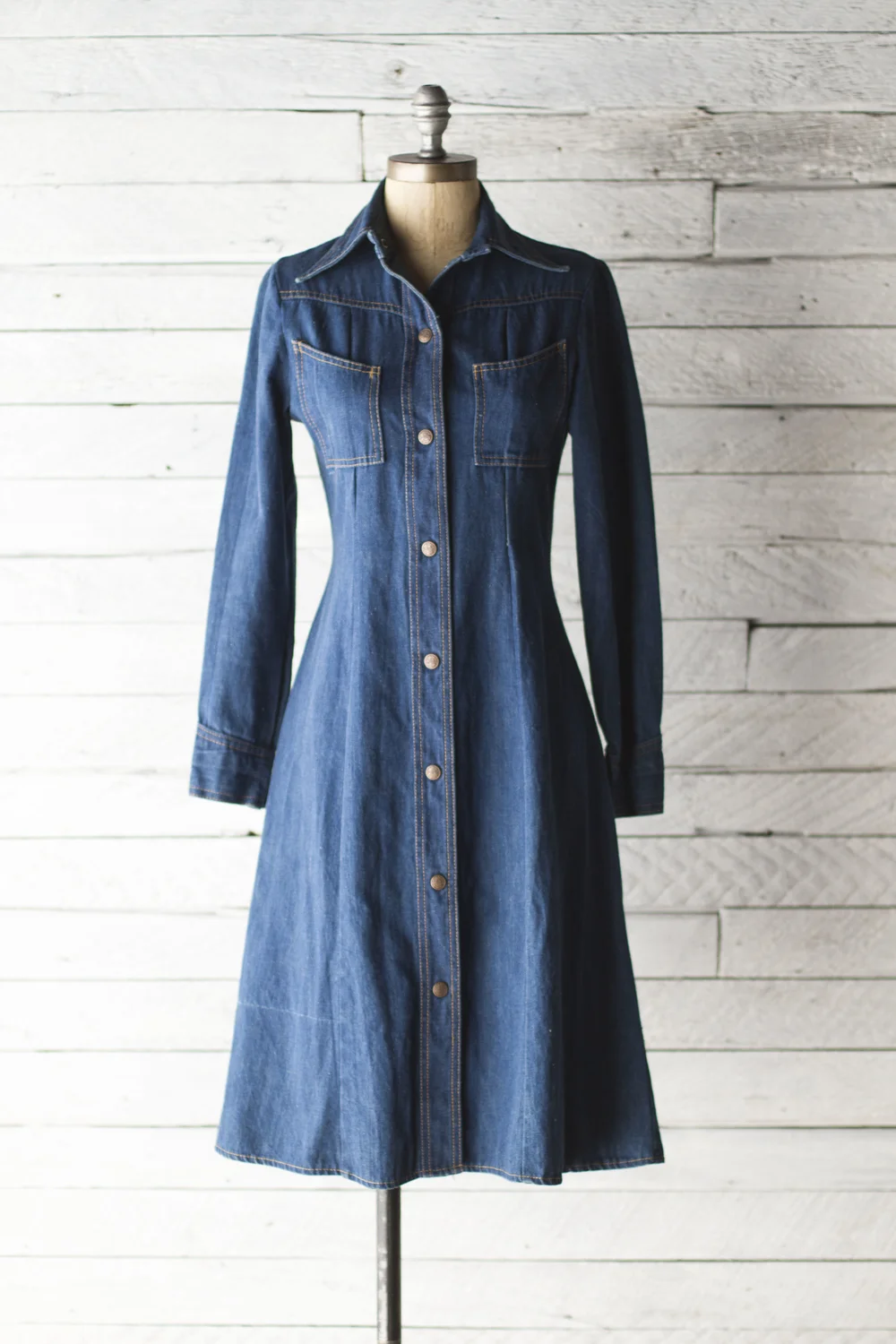 70S DENIM DRESS  Velour