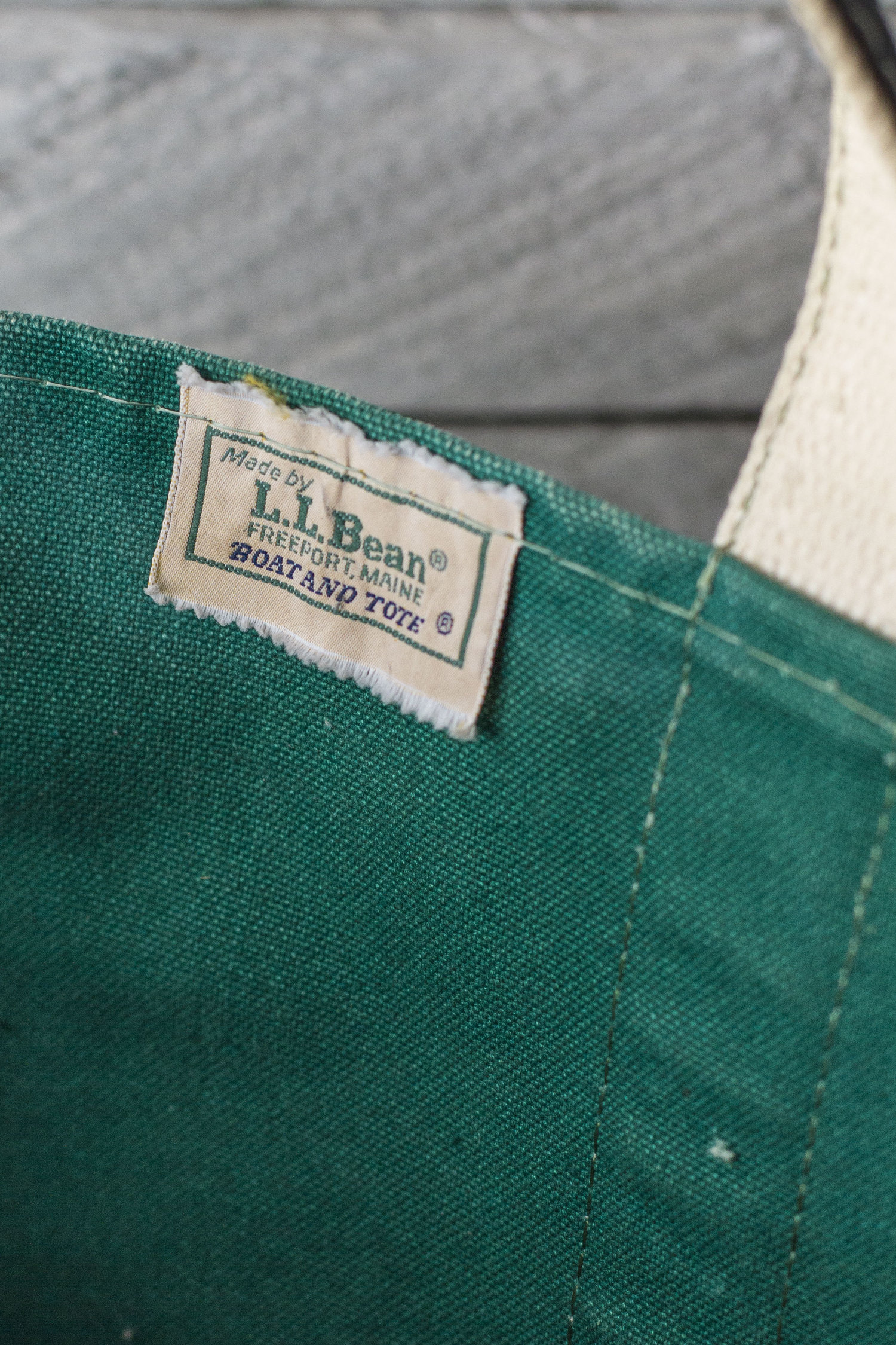 Vintage 70s 80s Ll Bean Extra Large Canvas Boat N Tote by L.l.