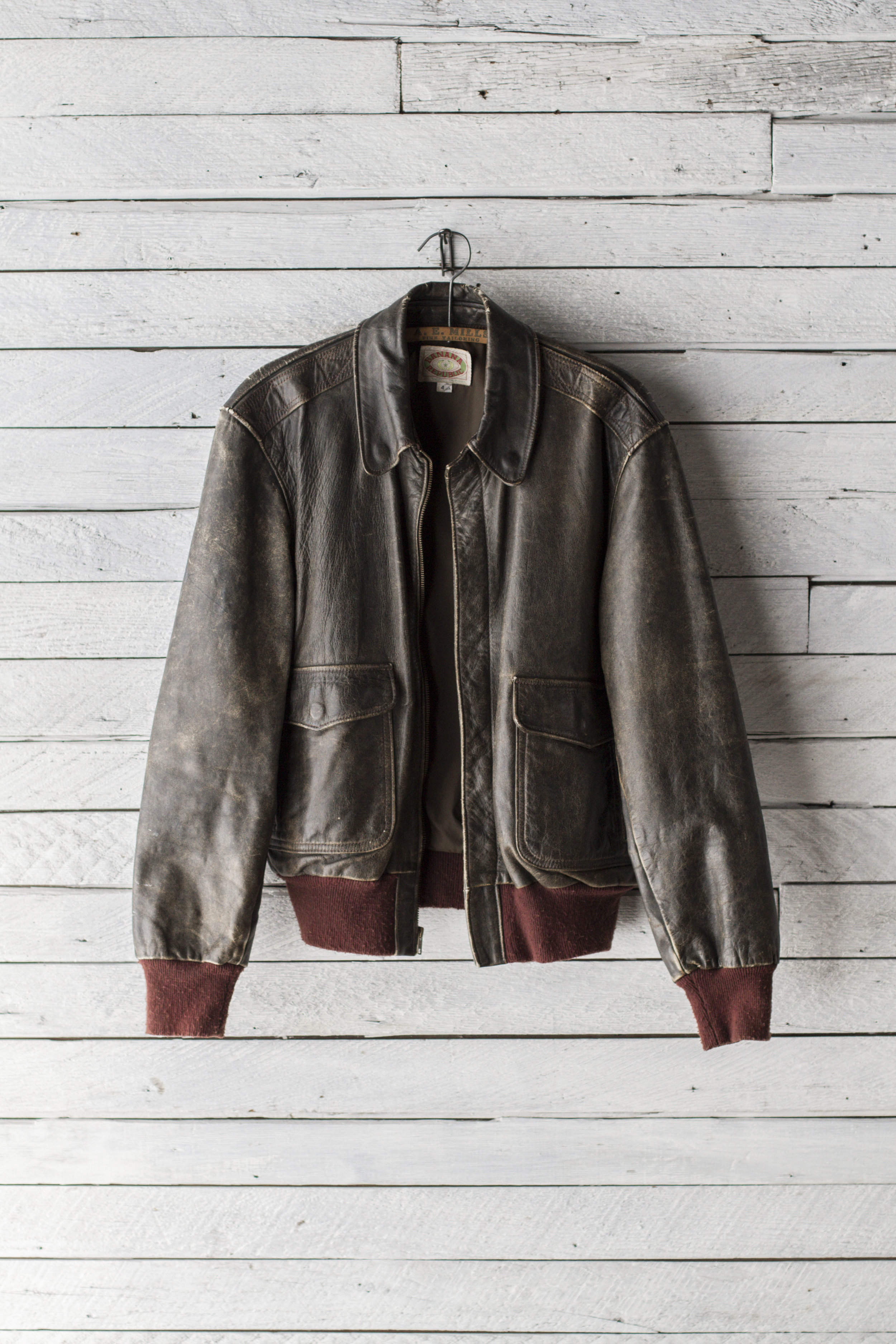 80s A-2 ☆本革☆old leather Flight jacketKAオールドレザージャケット