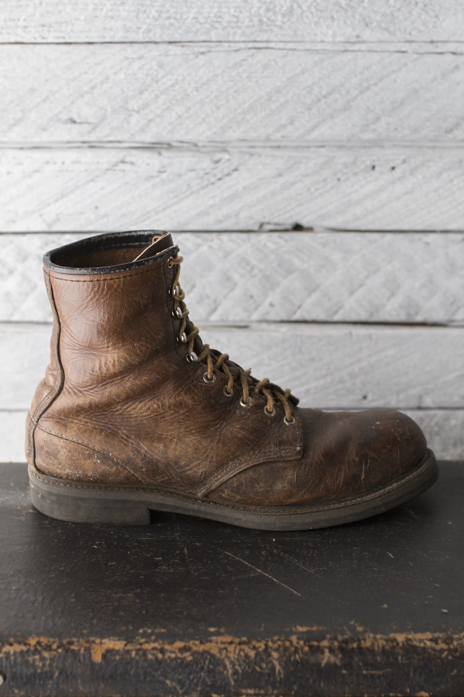 Vintage Red Wing Steel Toe Work Boots ANSI Z41 PT91 MI/75 C/75 Men’s 13 Brown RED WING LEATHER WORK BOOTS — Velour main image 3