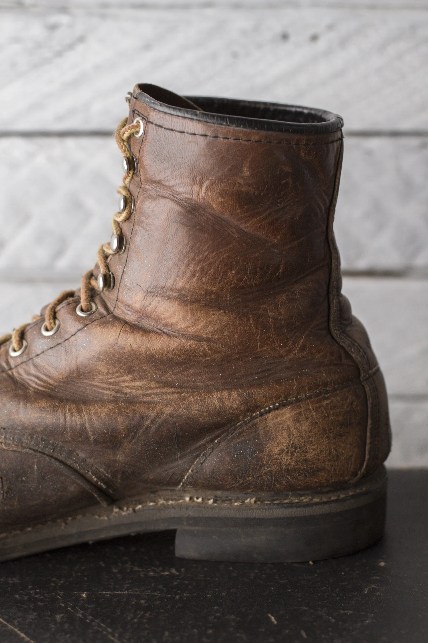Red‎ Wing Shoes Brown Leather Ankle Boots ANSI Z41 PT91 Steel Toe Work Vintage Red Wing Work Boots Men 8 E Brown Leather Steel Toe  main image 2