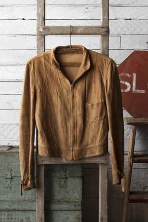 30s Vintage WELLS & COVERLY Suede Jacket Brown Suede Jacket Spring