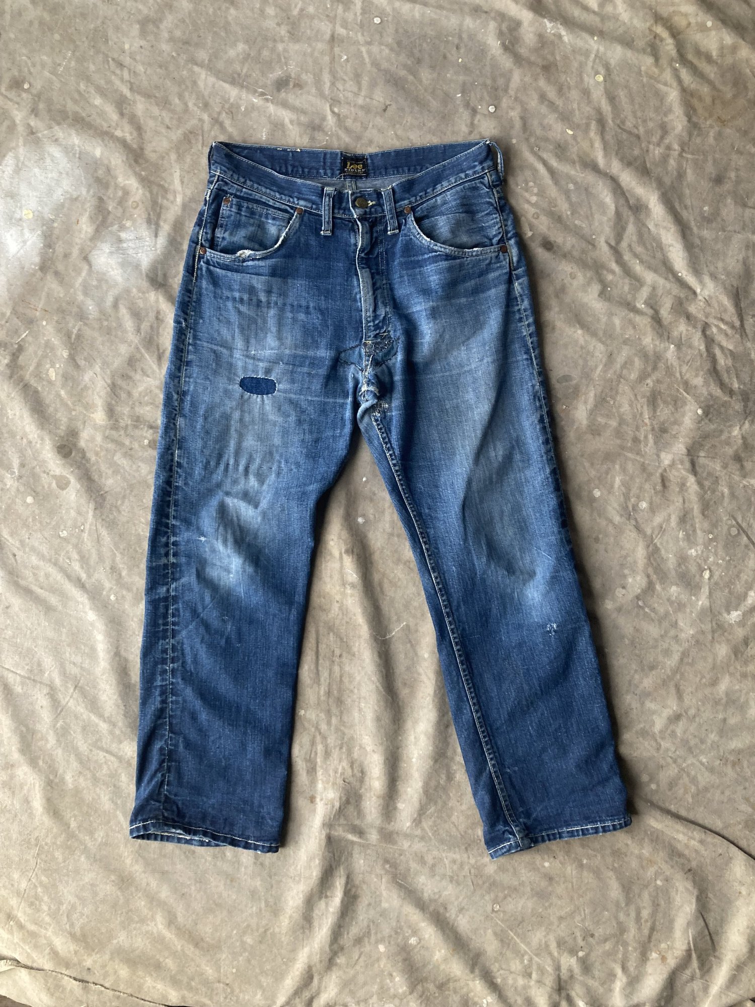 50s LEE 101Z CENTER PATCH JEANS — Velour