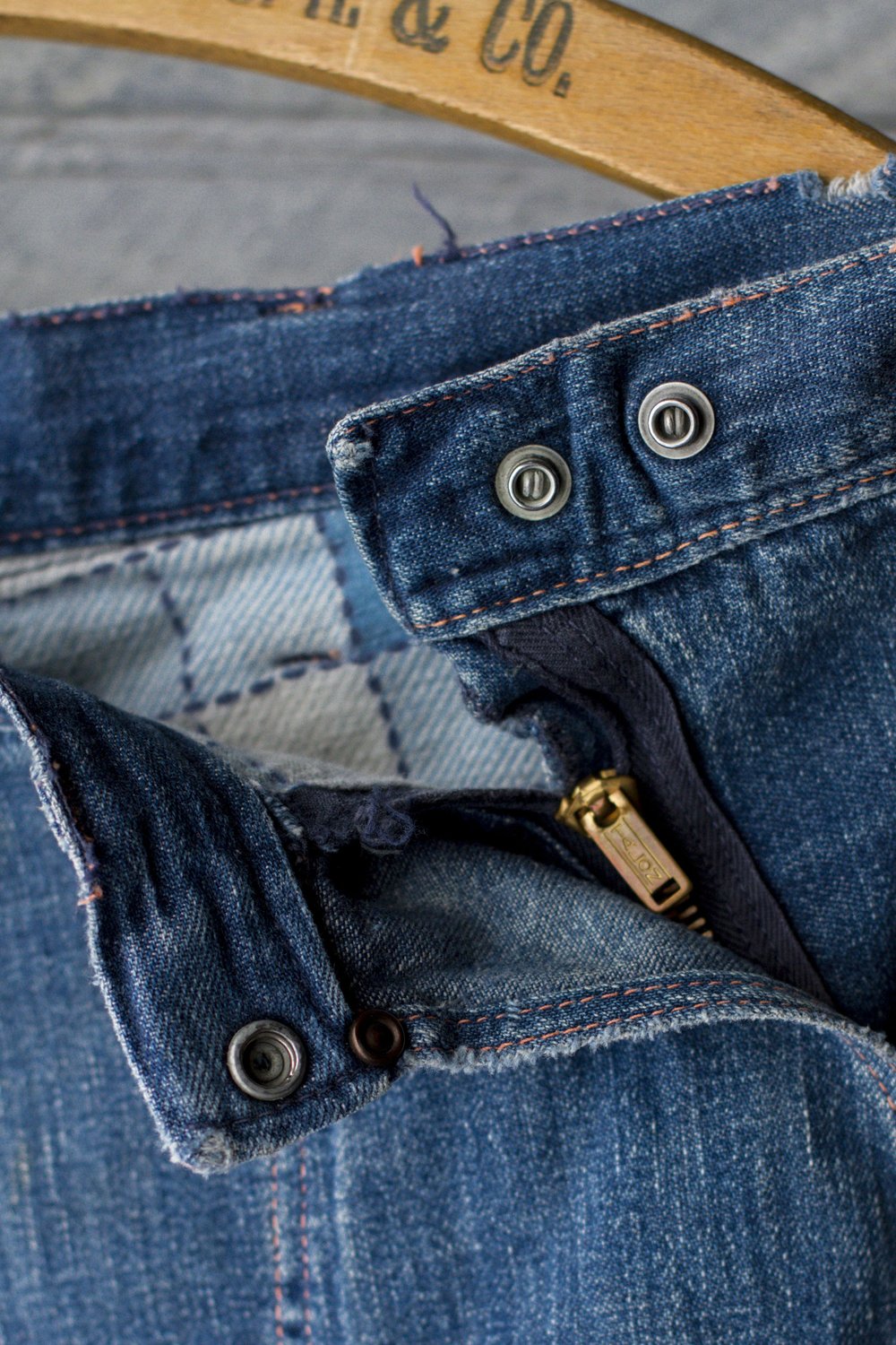 40s/'50s BLUE BELL SIDE ZIP JEANS — Velour