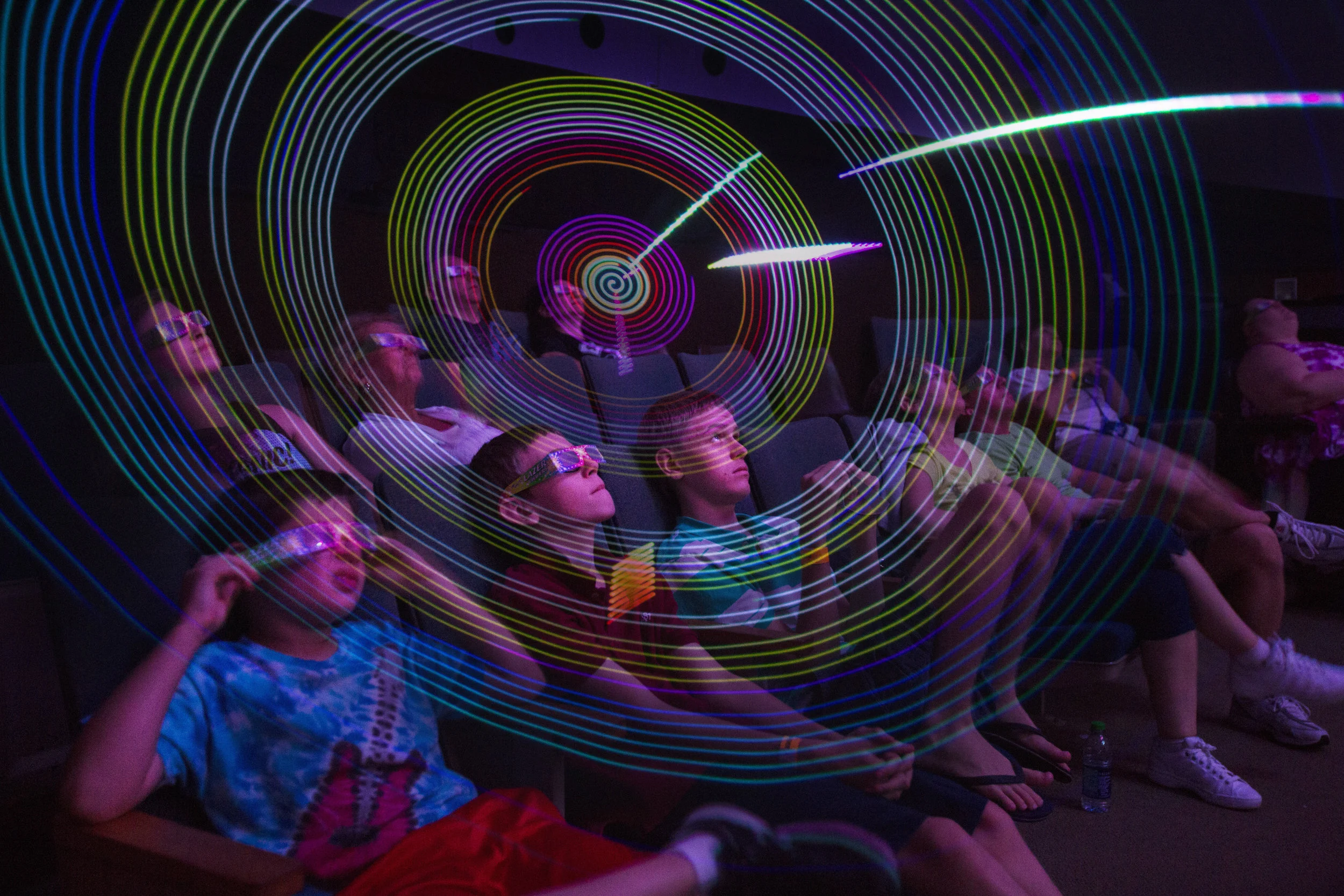  In this double-exposure photo, the audience watches a laser light show set to the music of Metallica at the Calusa Nature Center &amp; Planetarium in Fort Myers on Sunday, June 18, 2017.&nbsp; 