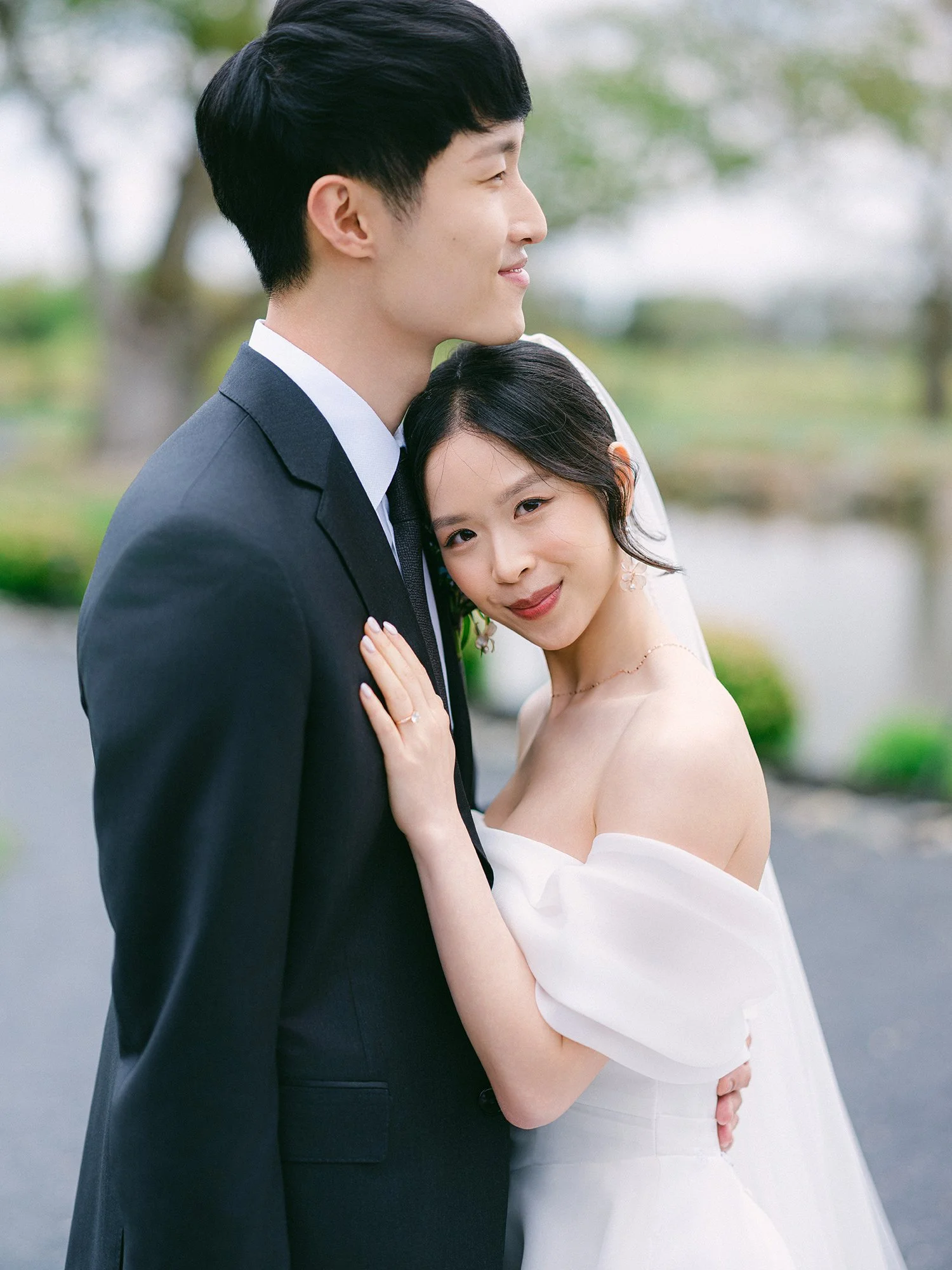 Couple portrait for wedding at Renault Winery by Haseok Chung Studio